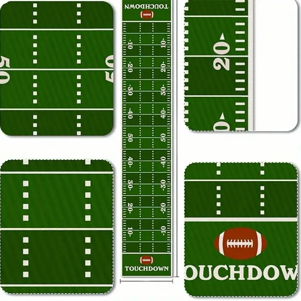 Green Football Field Table Runner, NEW